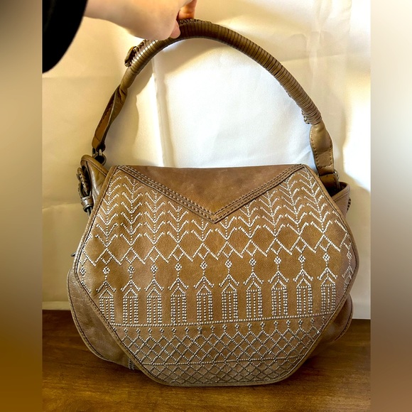 Isabella Fiore Handbags - Isabella Fiore Bag with embroidered flap closure and removable crossbody strap